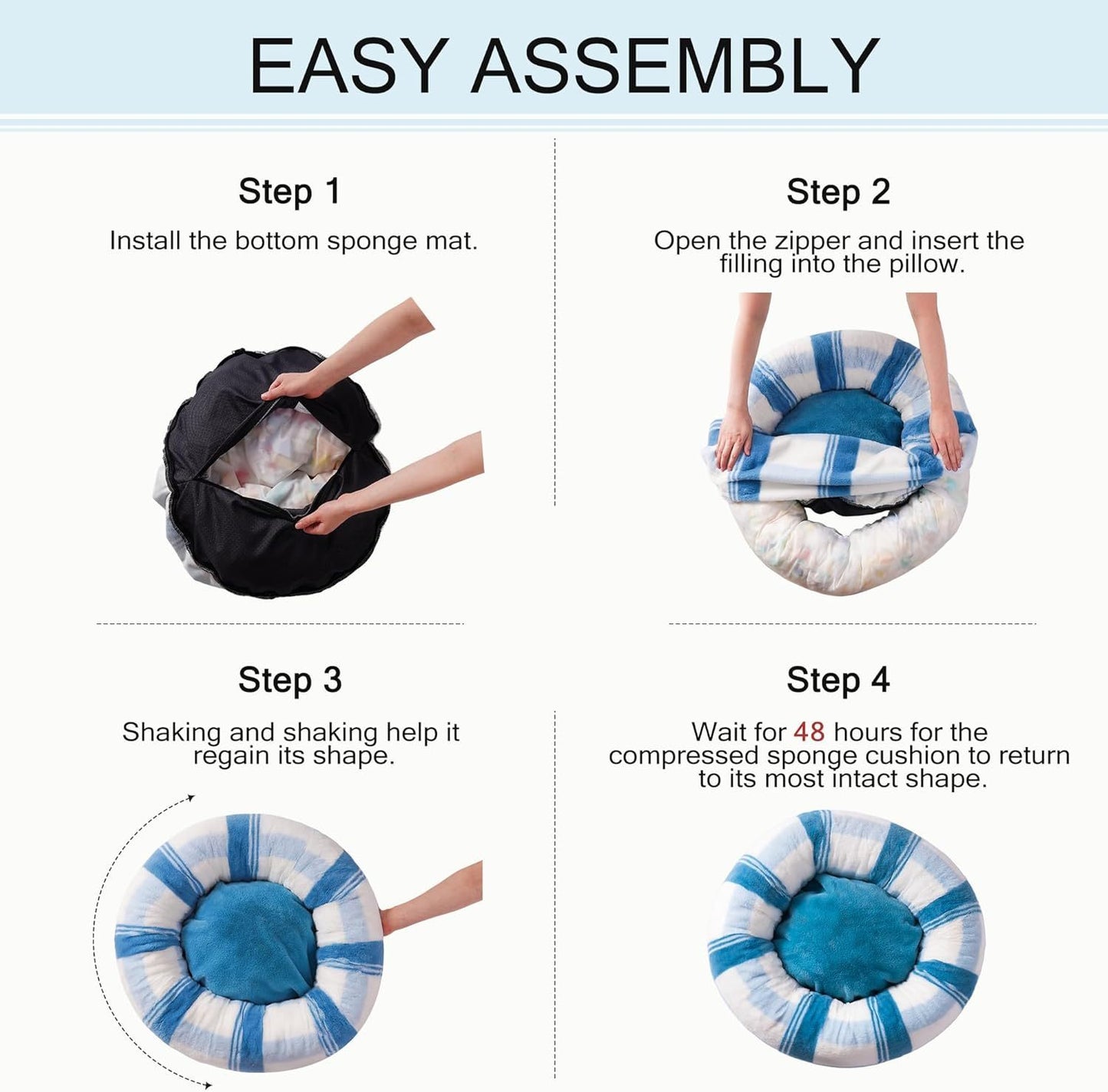 Plush Round Pet Bed