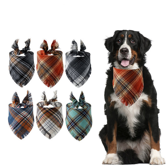 Plaid Dog Scarf